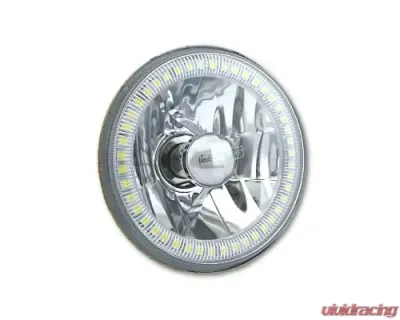Octane Lighting 5 3/4 Inch SMD White LED Halo Halogen Bulb Headlight Angel Eye Crystal Clear Pair - OL-001L-W
