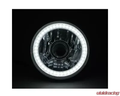 Octane Lighting 5 3/4 Inch Projector SMD White LED Halo Halogen Bulb Crystal Headlight Angel Eye Pair - OL-002-L-P-W