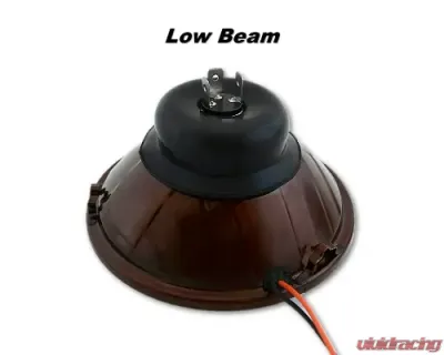 Octane Lighting 5 3/4 Inch Projector SMD White LED Halo Halogen Bulb Crystal Headlight Angel Eye Pair - OL-002-L-P-W