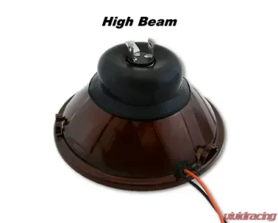 Octane Lighting 5 3/4 Inch Projector SMD White LED Halo Halogen Bulb Crystal Headlight Angel Eye Pair - OL-002-L-P-W