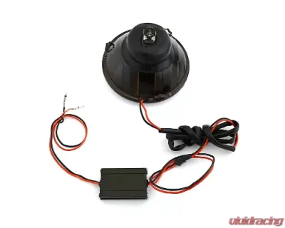 Octane Lighting 5 3/4 Inch Projector SMD White LED Halo Halogen Bulb Crystal Headlight Angel Eye Pair - OL-002-L-P-W