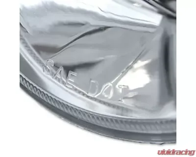 Octane Lighting 5 3/4 Inch Halogen Headlight Diamond Crystal Headlamp 55/60w H4 6000k Light Bulb Pair - OL-003