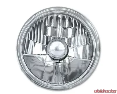 Octane Lighting 5 3/4 Inch Halogen Headlight Diamond Crystal Headlamp 55/60w H4 6000k Light Bulb Pair - OL-003