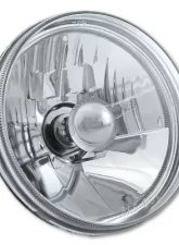 Octane Lighting 5 3/4 Inch Halogen Headlight Diamond Crystal Headlamp 55/60w H4 6000k Light Bulb Pair                                     - OL-003 - Image 7