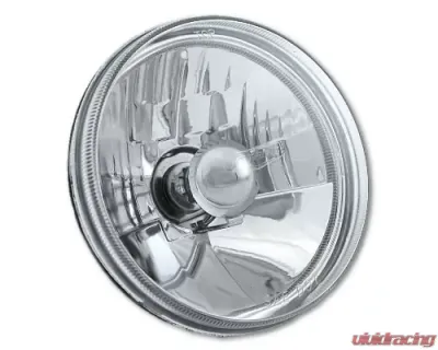 Octane Lighting 5 3/4 Inch Halogen Headlight Diamond Crystal Headlamp 55/60w H4 6000k Light Bulb Pair - OL-003