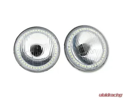 Octane Lighting 5 3/4 Inch White Stock SMD LED Halo Halogen Light Bulb Lamp Headlight Angel Eye Pair - OL-004L-W