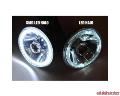 Octane Lighting 5 3/4 Inch White Stock SMD LED Halo Halogen Light Bulb Lamp Headlight Angel Eye Pair - OL-004L-W