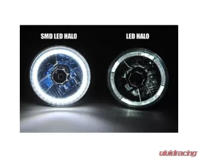 Octane Lighting 5 3/4 Inch White Stock SMD LED Halo Halogen Light Bulb Lamp Headlight Angel Eye Pair - OL-004L-W