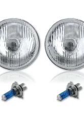 Octane Lighting 5 3/4 Inch Stock H4 Halogen Light Bulb Headlight Super White 55/60W Headlamp Pair                                     - OL-004 - Image 2