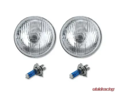 Octane Lighting 5 3/4 Inch Stock H4 Halogen Light Bulb Headlight Super White 55/60W Headlamp Pair - OL-004