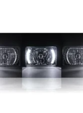Octane Lighting 4X6 Inch White LED Split Halo Headlight Halogen Headlamp 60W Light Bulbs Pair                                     - OL-018 - Image 3