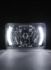 Octane Lighting 4X6 Inch White LED Split Halo Headlight Halogen Headlamp 60W Light Bulbs Pair                                     - OL-018 - Image 5
