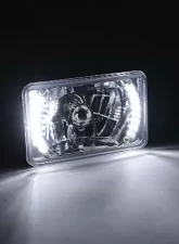 Octane Lighting 4X6 Inch White LED Split Halo Headlight Halogen Headlamp 60W Light Bulbs Pair                                     - OL-018 - Image 6