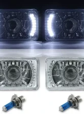 Octane Lighting 4X6 Inch White LED Halo Projector Halogen Crystal Clear Headlamp Headlight Bulb Pair                                     - OL-019 - Image 2