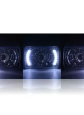 Octane Lighting 4X6 Inch White LED Halo Projector Halogen Crystal Clear Headlamp Headlight Bulb Pair                                     - OL-019 - Image 4