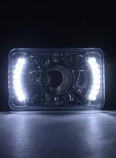 Octane Lighting 4X6 Inch White LED Halo Projector Halogen Crystal Clear Headlamp Headlight Bulb Pair                                     - OL-019 - Image 7