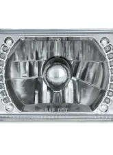 Octane Lighting 4X6 Inch Blue LED Halo Angel Eye Headlight Halogen Headlamp 55/60W Light Bulbs Pair                                     - OL-020 - Image 3