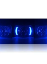 Octane Lighting 4X6 Inch Blue LED Halo Angel Eye Headlight Halogen Headlamp 55/60W Light Bulbs Pair                                     - OL-020 - Image 5