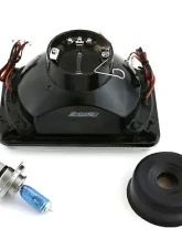 Octane Lighting 4X6 Inch Red LED Halo Angel Eye Headlight Halogen Headlamp 55/60W Light Bulbs Pair                                     - OL-022 - Image 9