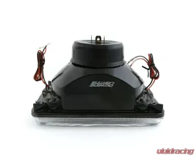 Octane Lighting 4X6 Inch Red LED Halo Angel Eye Headlight Halogen Headlamp 55/60W Light Bulbs Pair - OL-022