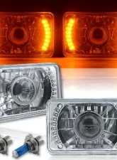 Octane Lighting 4X6 Inch Amber LED Halo Projector Headlight Halogen Headlamp 55/60W Light Bulbs Pair                                     - OL-027 - Image 12
