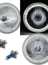 Octane Lighting 7 Inch SMD White Stock LED Halo Angel Eye H4 Headlamp Headlight Halogen Light Pair                                     - OL-028-W - Image 11