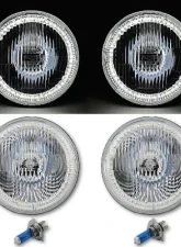 Octane Lighting 7 Inch SMD White Stock LED Halo Angel Eye H4 Headlamp Headlight Halogen Light Pair                                     - OL-028-W - Image 3