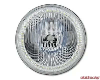 Octane Lighting 7 Inch SMD White Stock LED Halo Angel Eye H4 Headlamp Headlight Halogen Light Pair - OL-028-W