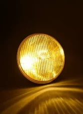 Octane Lighting 7 Inch H6024/6014 Yellow Amber Stock Glass Headlight H4 Clear Halogen Fog Light Pair                                     - OL-028-YG-CL - Image 4