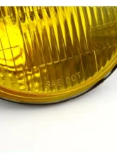 Octane Lighting 7 Inch H6024/6014 Yellow Amber Stock Glass Headlight H4 Clear Halogen Fog Light Pair                                     - OL-028-YG-CL - Image 5