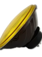 Octane Lighting 7 Inch H6024/6014 Yellow Amber Stock Glass Headlight H4 Clear Halogen Fog Light Pair                                     - OL-028-YG-CL - Image 8