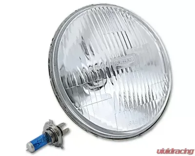 Octane Lighting 7 Inch Stock H4 Halogen Headlight Super White 12V 55/60W Light Bulb Headlamp Pair - OL-028