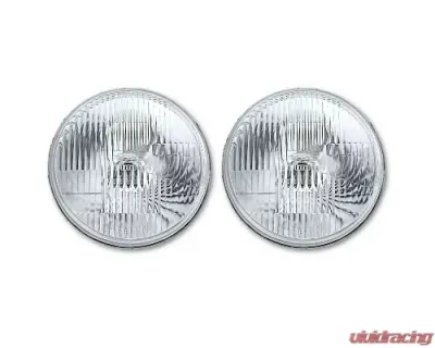 Octane Lighting 7 Inch Stock H4 Halogen Headlight Super White 12V 55/60W Light Bulb Headlamp Pair - OL-028