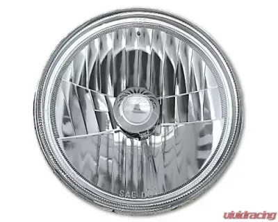 Octane Lighting 7 Inch Halogen H4 Headlight Clear Diamond Crystal Headlamp Sw 60/55W 12V Light Bulbs - OL-029