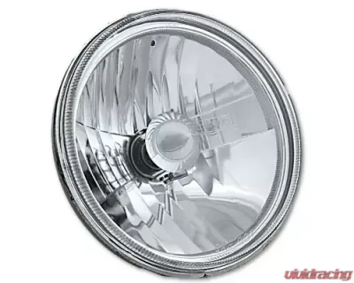 Octane Lighting 7 Inch Halogen H4 Headlight Clear Diamond Crystal Headlamp Sw 60/55W 12V Light Bulbs - OL-029