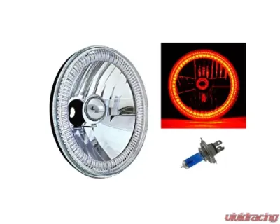 Octane Lighting 7 Inch SMD Amber 45 LED Halo Angel Eye H4 Headlamp Headlight Halogen Light Bulb Pair - OL-030-A