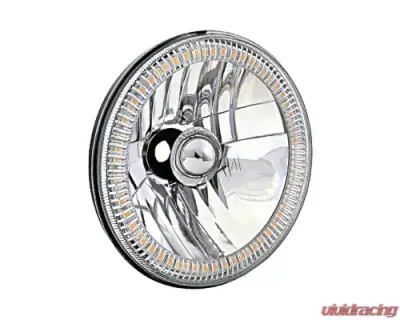 Octane Lighting 7 Inch SMD Blue LED Halo Angel Eyes H4 Headlamp Headlight Halogen Light Bulbs Pair - OL-030-B