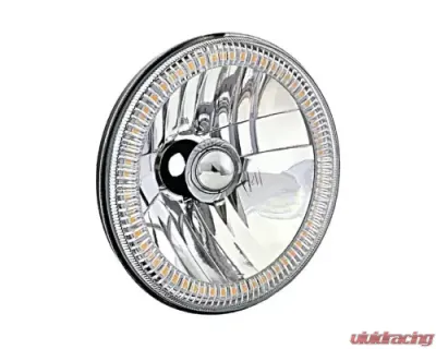 Octane Lighting 7 Inch SMD Red LED Halo Angel Eyes H4 Headlamp Headlight Halogen Light Bulbs Pair - OL-030-R