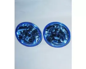 Octane Lighting 5 3/4 Halogen Diamond Crystal Clear Blue Headlight Headlamp 60/55W H4 Bulbs Pair