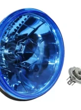 Octane Lighting 5 3/4 Halogen Diamond Crystal Clear Blue Headlight Headlamp 60/55W H4 Bulbs Pair                                     - OL-033-BG - Image 5