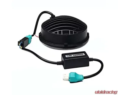 Octane Lighting 5 3/4 Halogen Diamond Crystal Clear Blue Headlight Headlamp 60/55W H4 Bulbs Pair - OL-033-BG