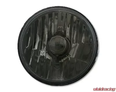 Octane Lighting 5 3/4 Inch Crystal Smoked Halogen Headlight Metal Headlamp 60/55W Light Bulbs Pair - OL-033-SG