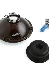 Octane Lighting 5 3/4 Inch Crystal Clear Halogen Headlight Metal Headlamp Sw 60/55W Light Bulbs Pair                                     - OL-033 - Image 7