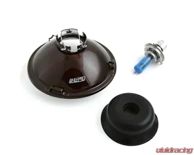 Octane Lighting 5 3/4 Inch Crystal Clear Halogen Headlight Metal Headlamp Sw 60/55W Light Bulbs Pair - OL-033