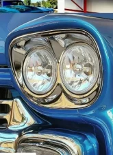 Octane Lighting 5 3/4 Inch Crystal Clear Halogen Headlight Metal Headlamp Sw 60/55W Light Bulbs Pair                                     - OL-033 - Image 11