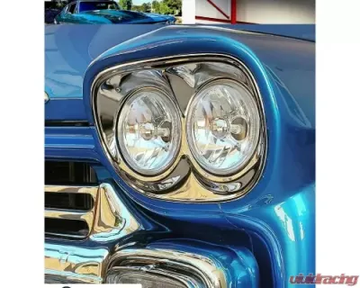 Octane Lighting 5 3/4 Inch Crystal Clear Halogen Headlight Metal Headlamp Sw 60/55W Light Bulbs Pair - OL-033