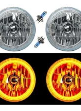Octane Lighting 7 Inch COB Amber LED Halo Angel Eye H4 Headlamp Headlight Halogen Light Bulb Pair                                     - OL-035-A - Image 9