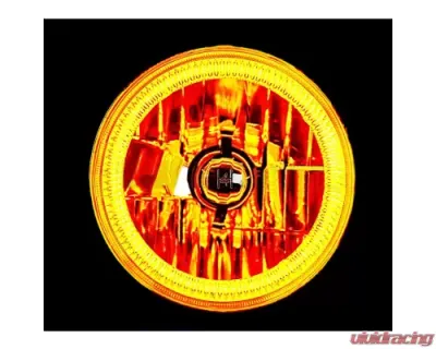Octane Lighting 7 Inch COB Amber LED Halo Angel Eye H4 Headlamp Headlight Halogen Light Bulb Pair - OL-035-A