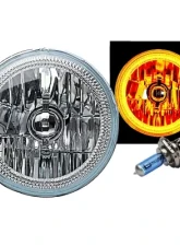 Octane Lighting 7 Inch COB Amber LED Halo Angel Eye H4 Headlamp Headlight Halogen Light Bulb Pair                                     - OL-035-A - Image 5