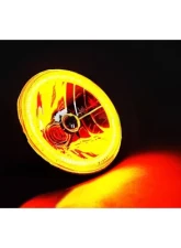 Octane Lighting 7 Inch COB Amber LED Halo Angel Eye H4 Headlamp Headlight Halogen Light Bulb Pair                                     - OL-035-A - Image 7